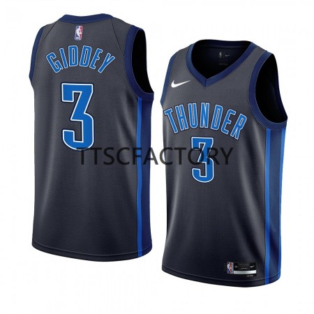 Oklahoma City Thunder Josh Giddey 3 Nike 2022-23 City Edition Musta Miesten Pelipaidat Swingman